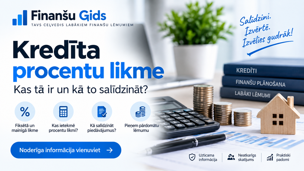 Kredīta procentu likme – kā to salīdzināt